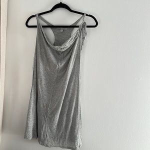Gray swimsuit, cover-up/dress